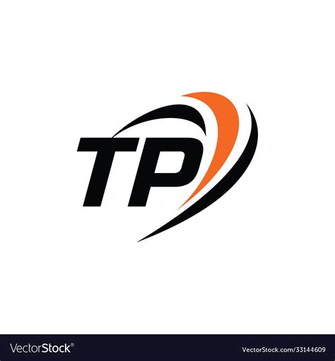 tp monogram logo royalty  vector image vectorstock