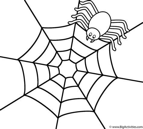 spider   top   web coloring page halloween