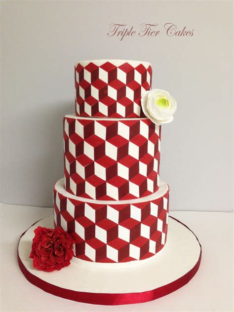 geometric pattern cake cakecentralcom