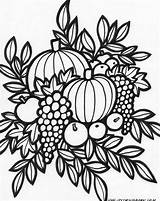 Erntedank Arrangement Coloringhome Erntedankfest Frutas Ausmalen sketch template