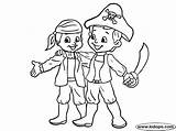 Coloring Pirate Pages Kids Pirates sketch template