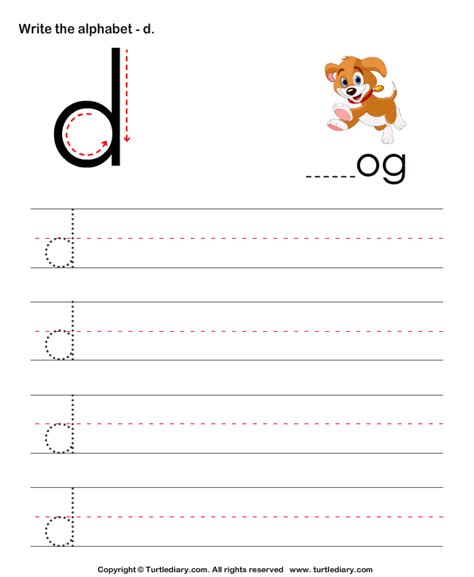 lowercase alphabet writing practice  turtle diary worksheet