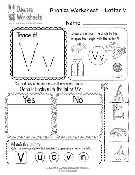 letter  phonics worksheet  preschool beginning sounds
