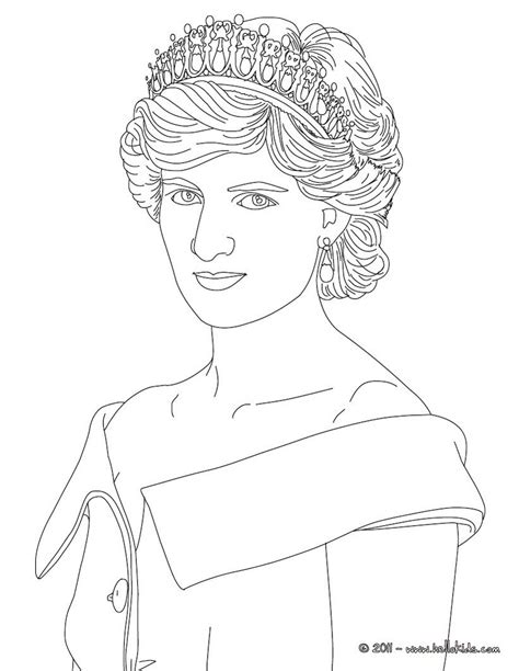royal king  queen coloring pages princess diana  wales coloring