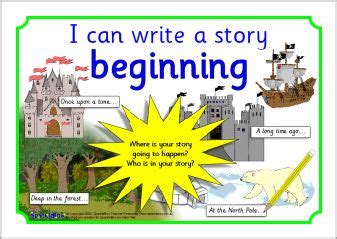 beginning middle   story writing posters sb sparklebox