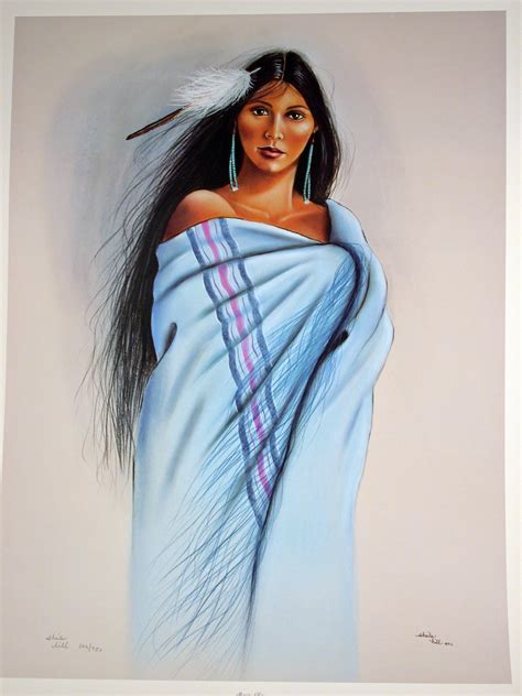 A Native American Woman In Art Eddie Two Hawks