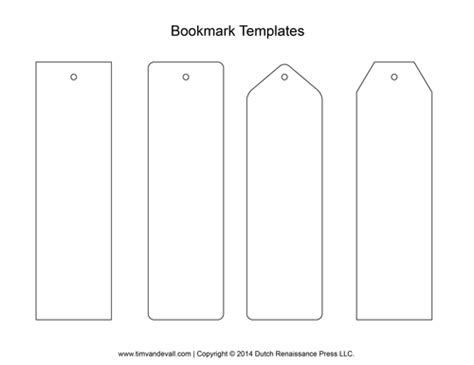 blank bookmark templates    bookmarks