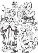 Chicano Soto Gangsta Forgive Tatuagem Forearm Bookmarks Tatto Anjo Sketchbooks Cherub Tatuagens Caitano Martínez Diego sketch template