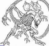Xenomorph Coloring Predator sketch template