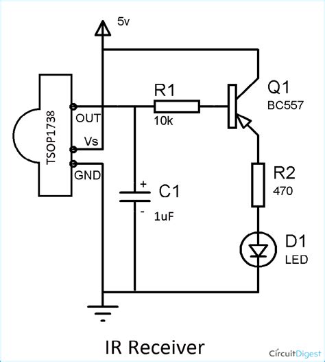 ir transmitter  receiver circuit diagram