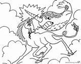Coloring Unicorn Fighting Pages Narwhal Printable Kids sketch template