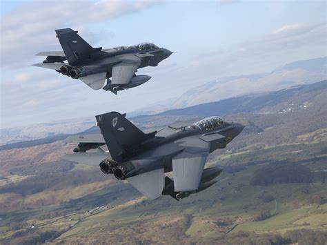 filetwo tornado gr  squadron royal air force based  raf marham  pictured flying