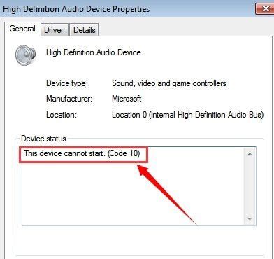 fixed  high definition audio device  working error  windows