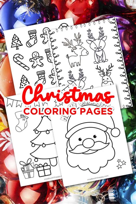 christmas coloring pages printables   happy
