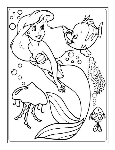 mermaid coloring book  pages etsy