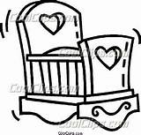 Baby Cradle Clipart Outline Drawing Crib Coloring Clip Para Drawings Clipartpanda Cribs Clipground sketch template
