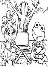 Kermit Coloring Piggy Picnic Ms Pages Netart Color Printable Colorings Getcolorings sketch template
