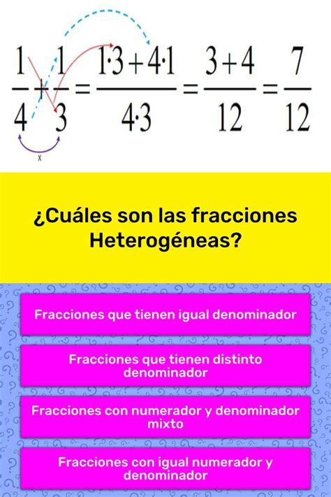 ¿cuáles son las fracciones heterogéneas la respuesta de