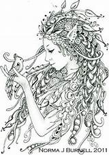 Coloring Pages Fairy Book Sorcery Sword Sketches Colorful Patterns Drawings Line Color sketch template