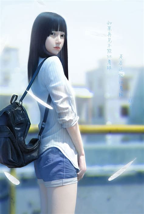 wallpaper white digital art cosplay model anime girls 3d render