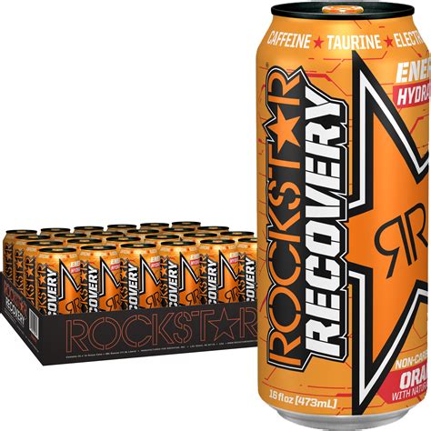 cans rockstar recovery energy drink orange  fl oz walmart