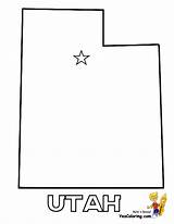 Utah State Map Outline Pages Color Coloring Kids Colouring sketch template