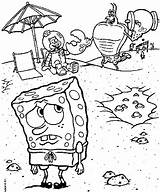Esponja Playa Spongebob Imagui sketch template