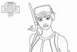 Fortnite Coloring Pages Line Girl Royale Battle Printable Character Kids Print Game Color Categories sketch template