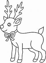 Reindeer Coloring Colouring Christmas Clip sketch template