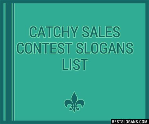 catchy sales contest slogans list phrases taglines names jun