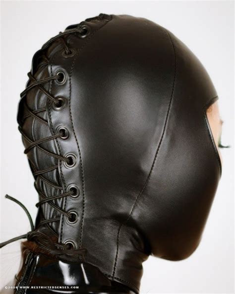 Gwendoline Bondage Hood Female Italian Leather Hand Made