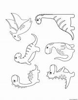 Cute Dinosaur Coloring Preschoolers Dinos Pages Printable Print sketch template