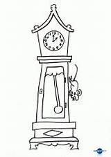 Dock Dickory Hickory Coloring Mouse Pages Went Clock Related Down sketch template