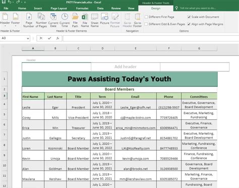 solved add sheet  header element left header section