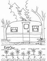 Camper Vintage Coloring Pages Drawing Printable Trailer Travel Camping Motorhome Instant Kids Adult Summer Rv Color Silhouette Trailers Template Book sketch template