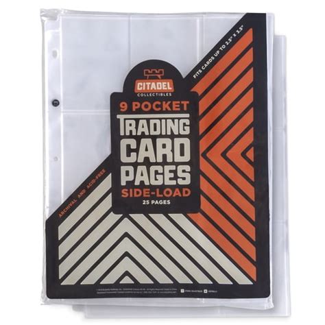 pocket trading card pages top load  pages walmartcom walmartcom
