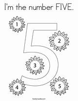 Coloring Number Five Print Im Ll Twistynoodle sketch template