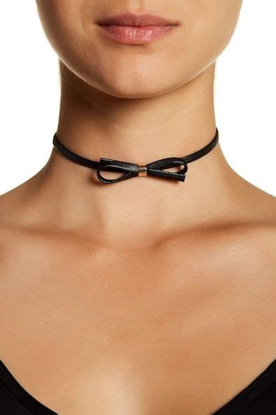 Image Of Stephan And Co Leather Bow Choker Bow Choker Chokers Leather