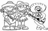 Coloring Mariachi Mayo Cinco Pages Children Fun sketch template
