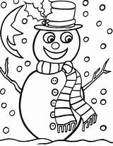 Sneeuwpop Kleurplaten sketch template