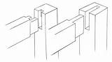 Tenon Mortise Haunched sketch template