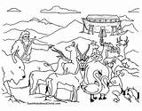 Coloring Pages Noah Flood Ark Getcolorings Animal sketch template