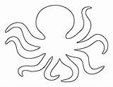 Octopus Outline Pattern Clipart Printable Templates Template Patternuniverse Animal Crafts Drawing Stencils Ocean Print Patterns Craft Use Applique Sea Cut sketch template