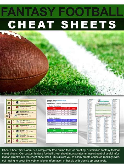 printable cheat sheets fantasy football