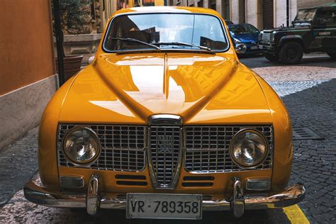 yellow car royalty  stock photo