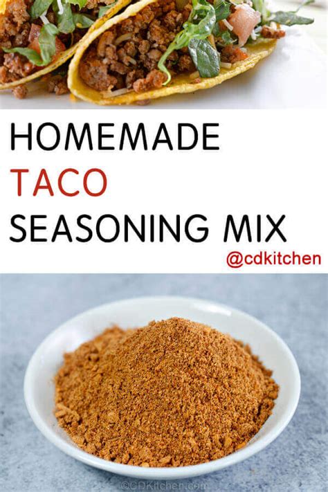 homemade taco seasoning mix recipe