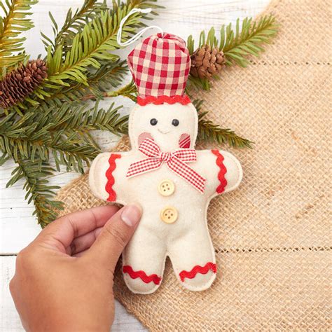 felt gingerbread man ornament christmas ornaments christmas