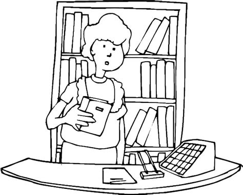 librarian coloring pages  printable coloring pages  kids