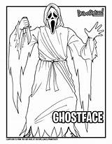 Ghostface Scream Drawing Draw Colouring Coloring Too Tutorial Right Click Save sketch template
