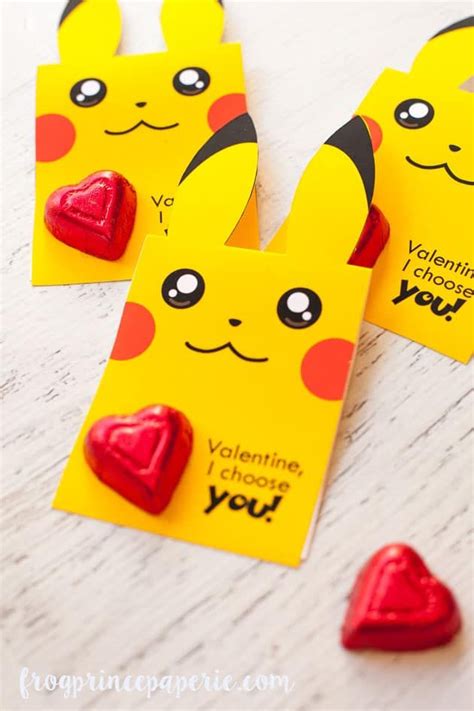 printable valentines  kids fun loving families pokemon